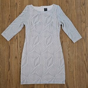 JH Collection Women's Coctail Dress Blush Pink And Silver Size 14